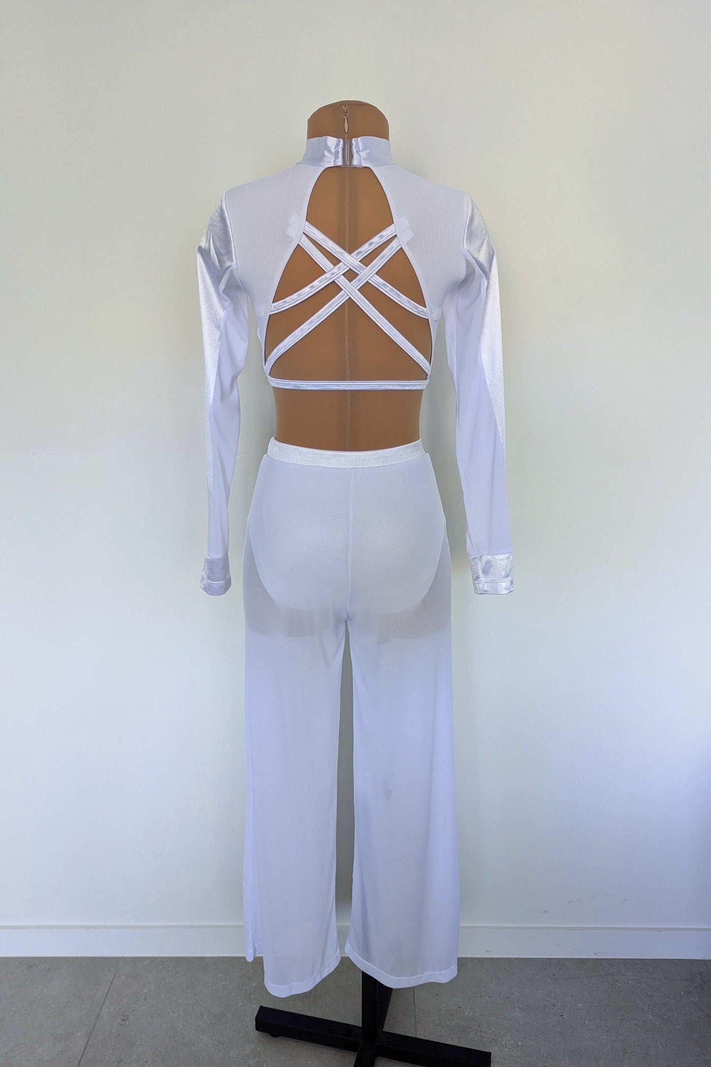 Serenity Set - White Satin & Mesh