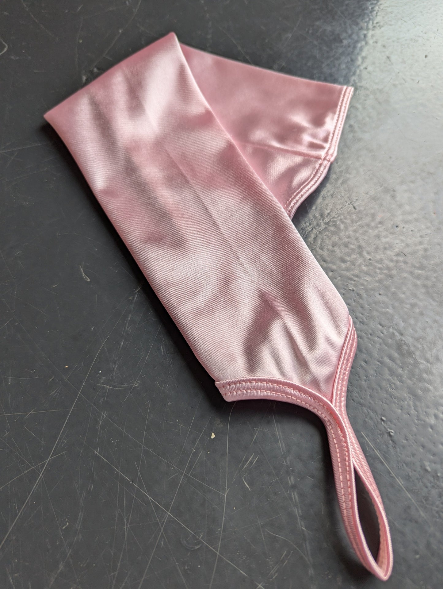 Long Finger Point Gloves - Ballet Pink Satin