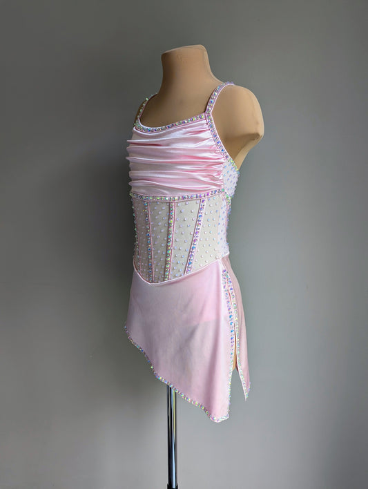 Ready Right Now | Angelina 2.0 Base - Pastel Pink Satin - Barely There Dazzling by DMDC