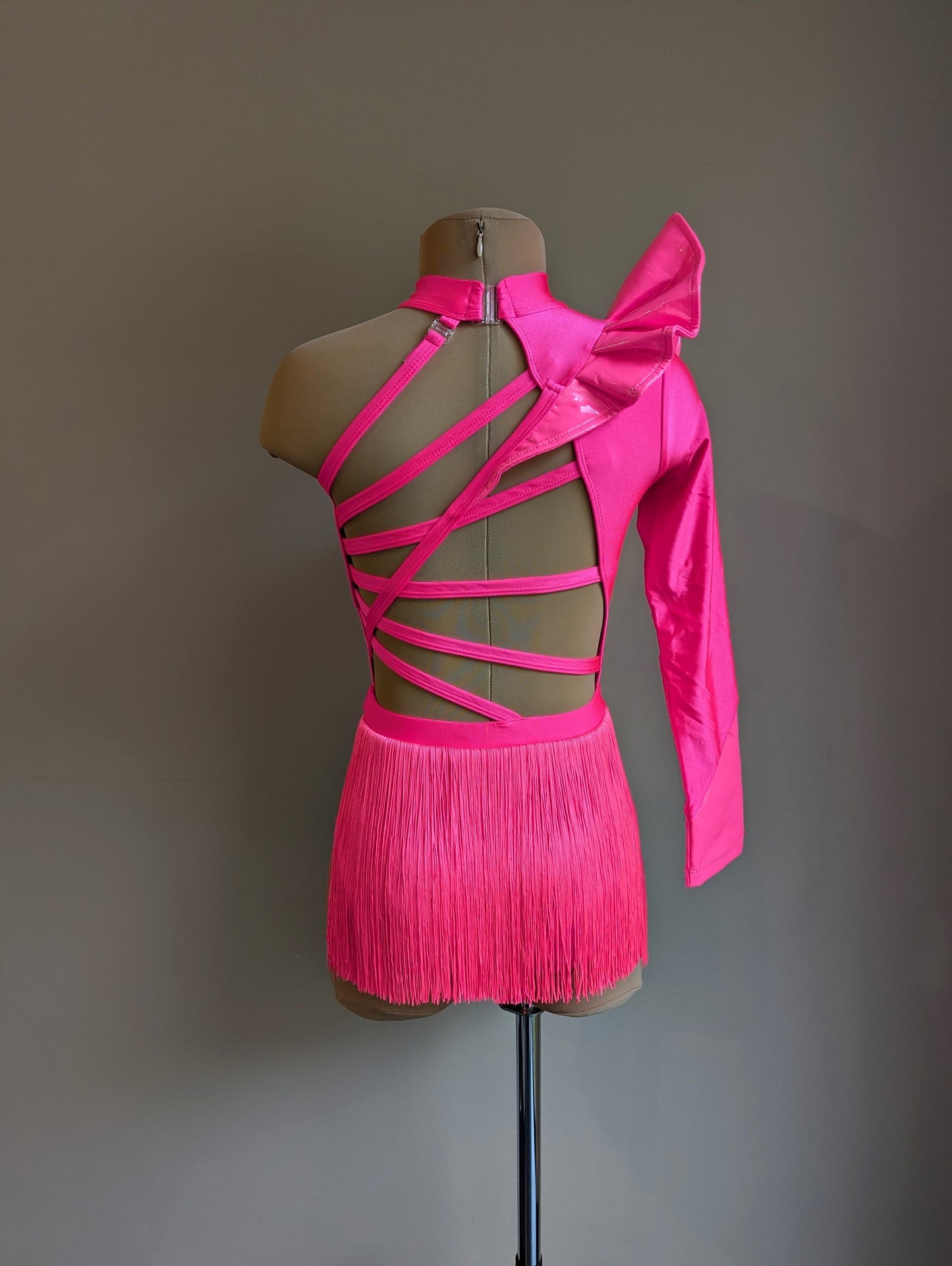 Double Trouble Frill Factor Set - Neon Pink Lycra & PVC