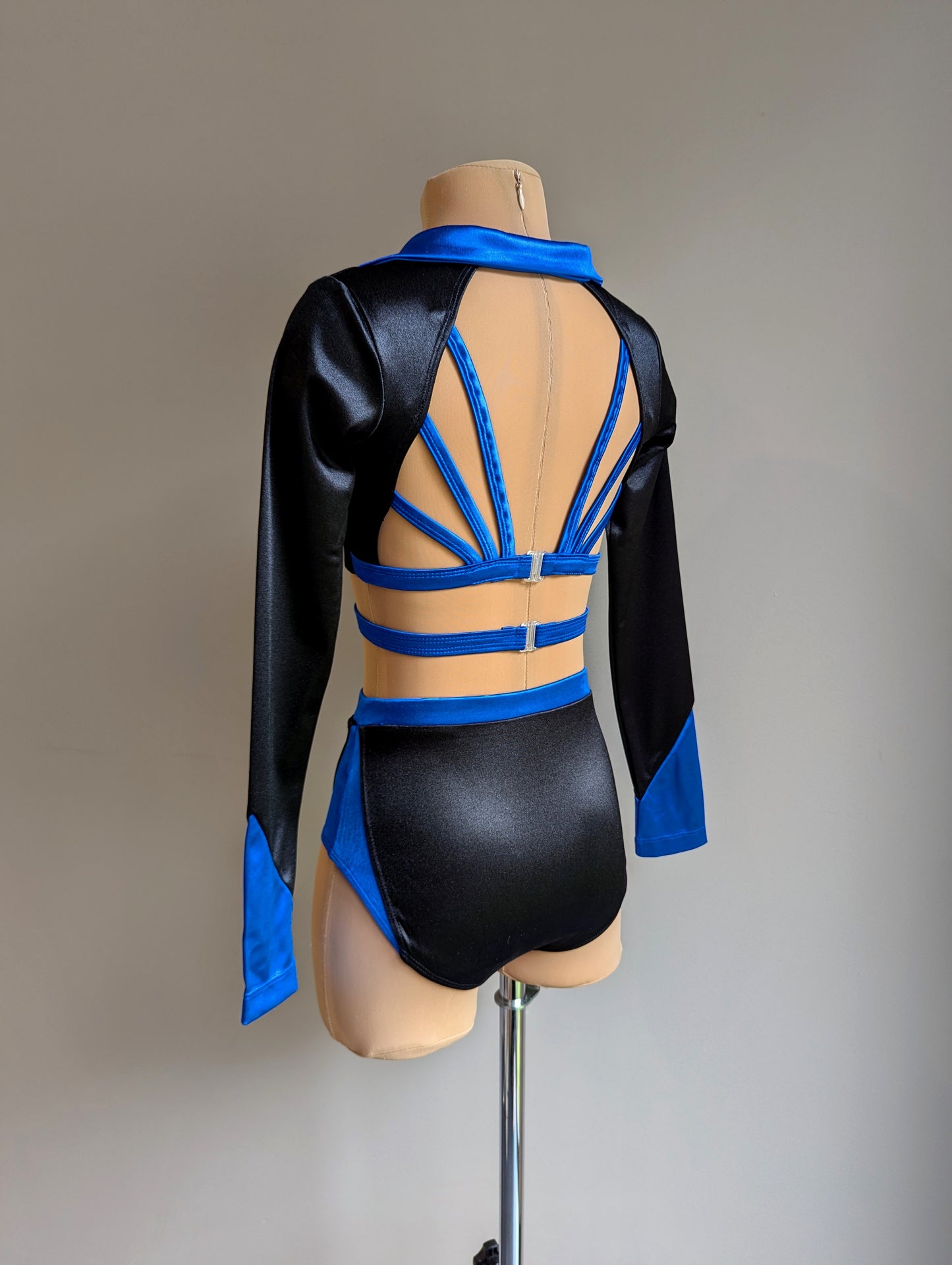 Gangsta Set - Black & Royal Blue Satin