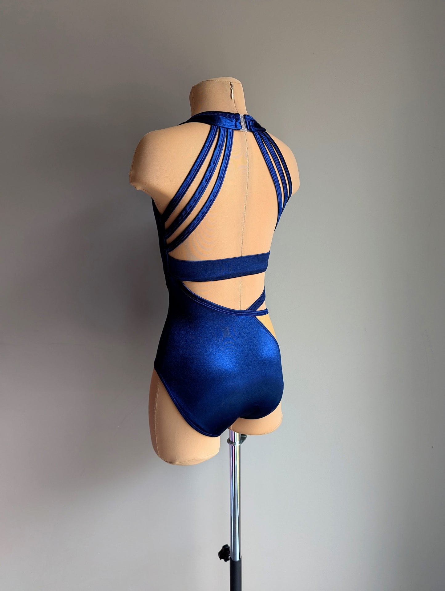 Rebellion Leotard - Dark Navy Satin