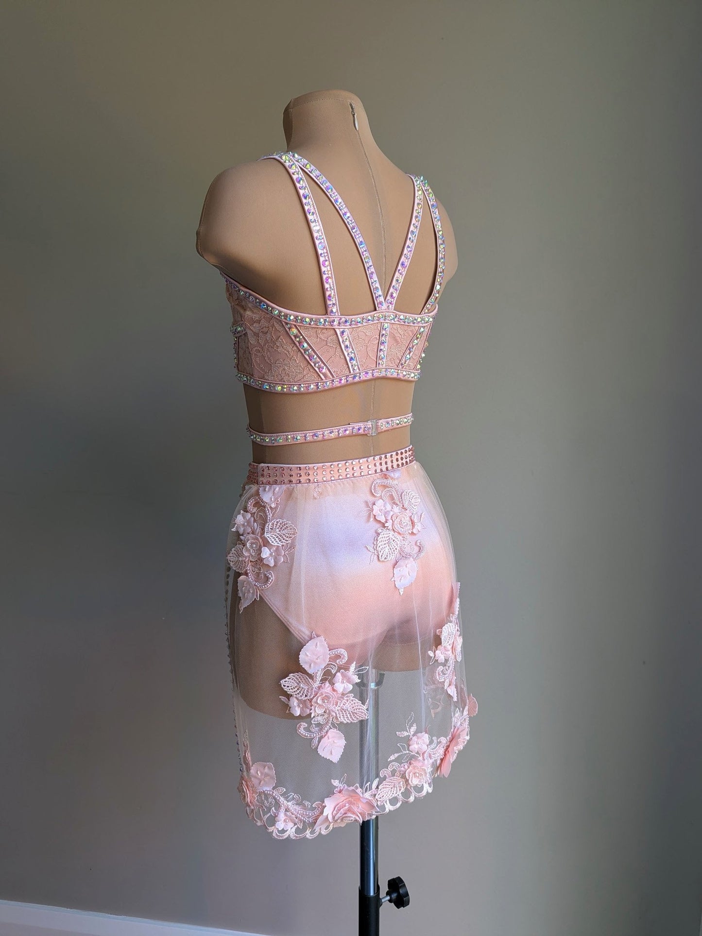 Cherish Bloom Blush Pink Satin: Delicate Skirt - Limited Edition Costume