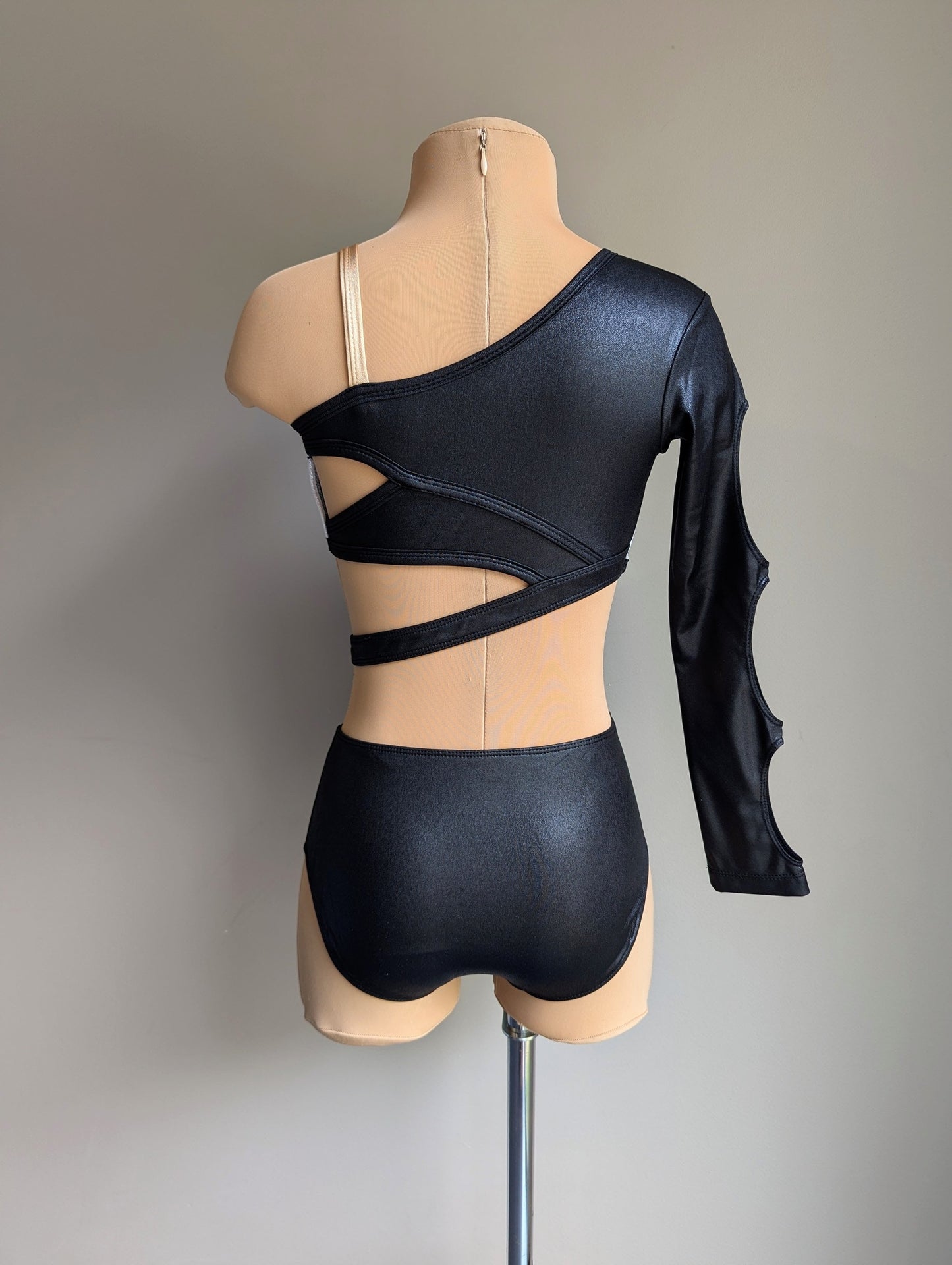 Shadow Leo - Black & Silver Hologram Lycra