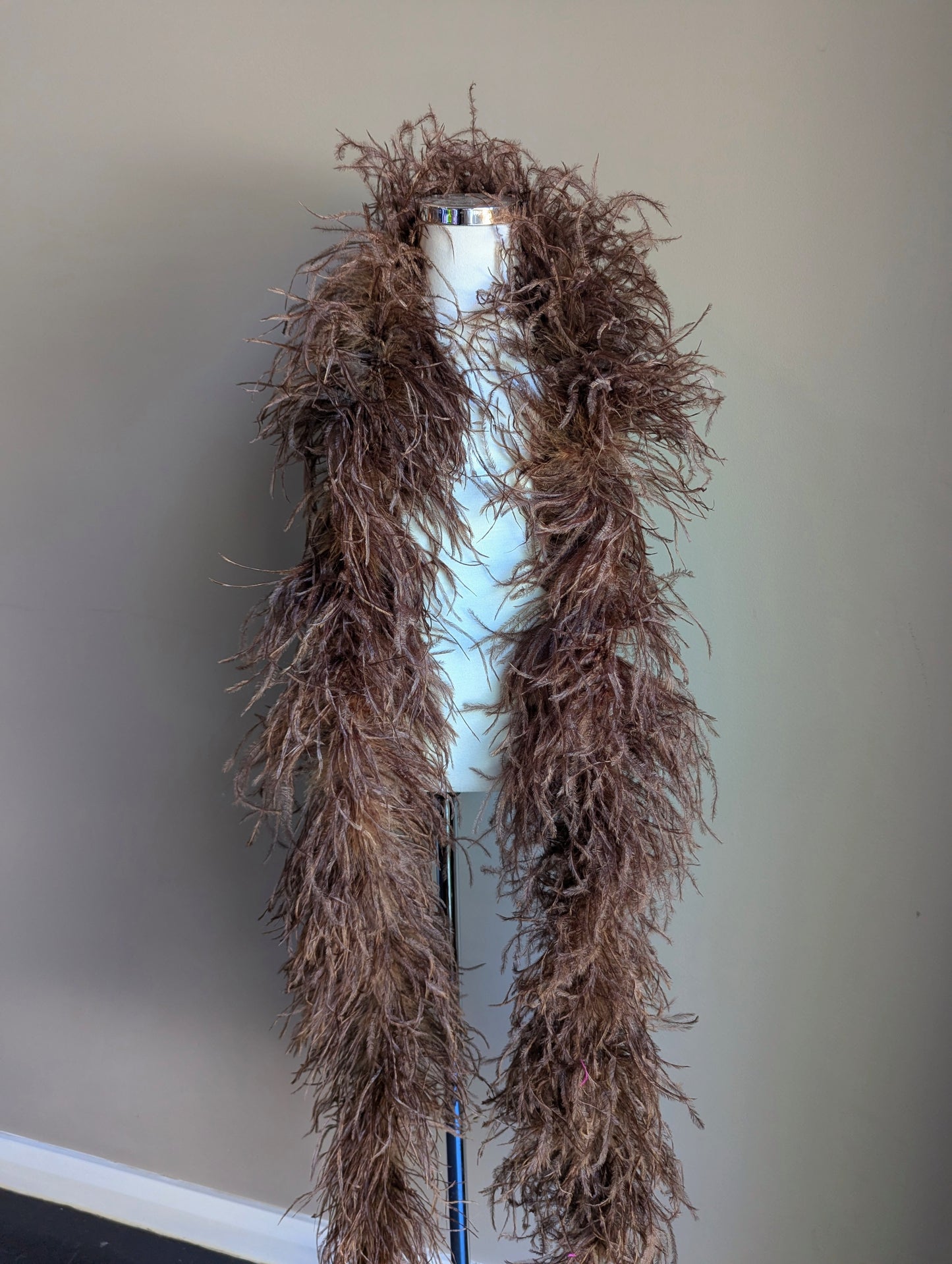 Ostrich Feather Boa 6ply - Chocolate Feathers