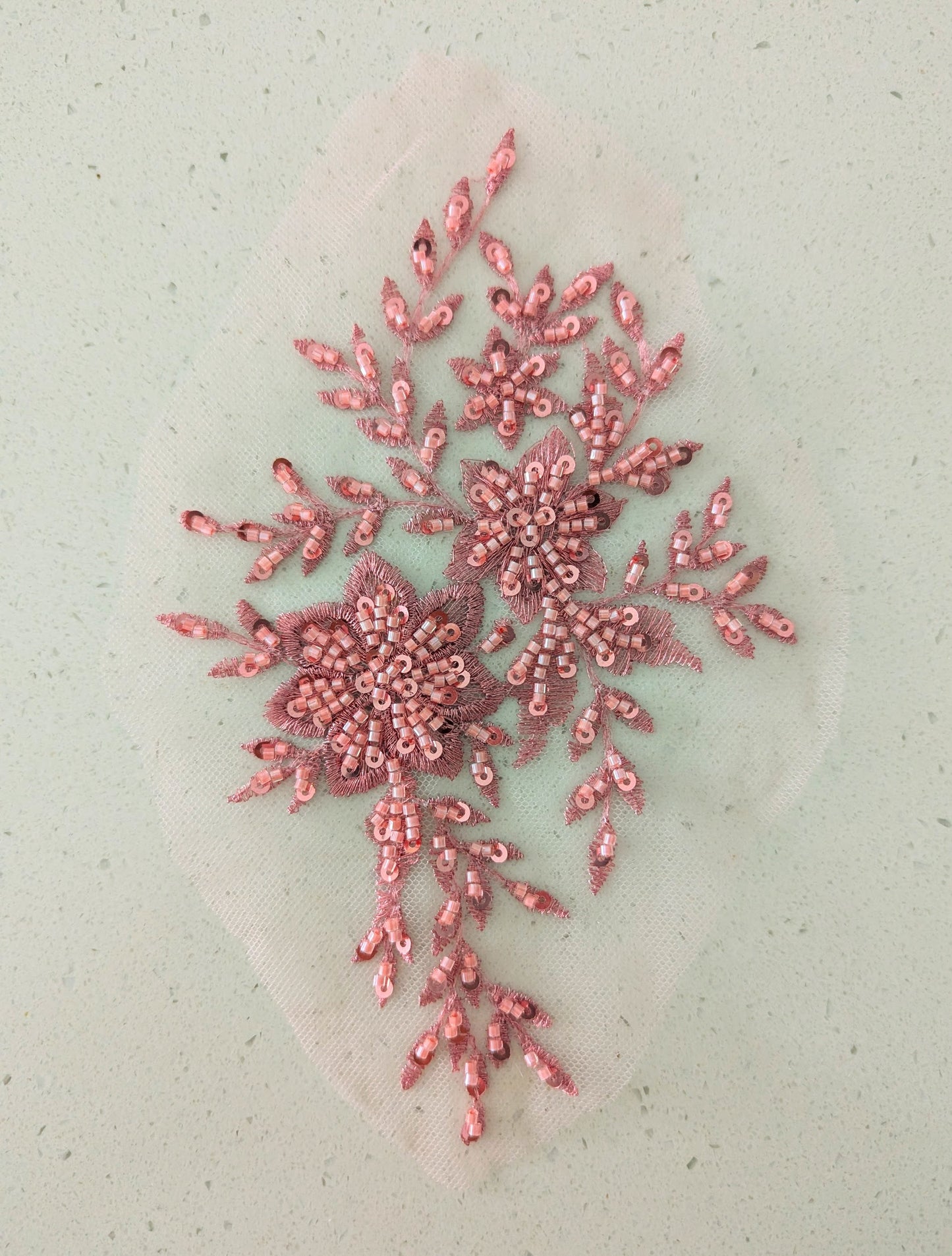 Shimmer Beaded Lace Appliqué 5 Colours
