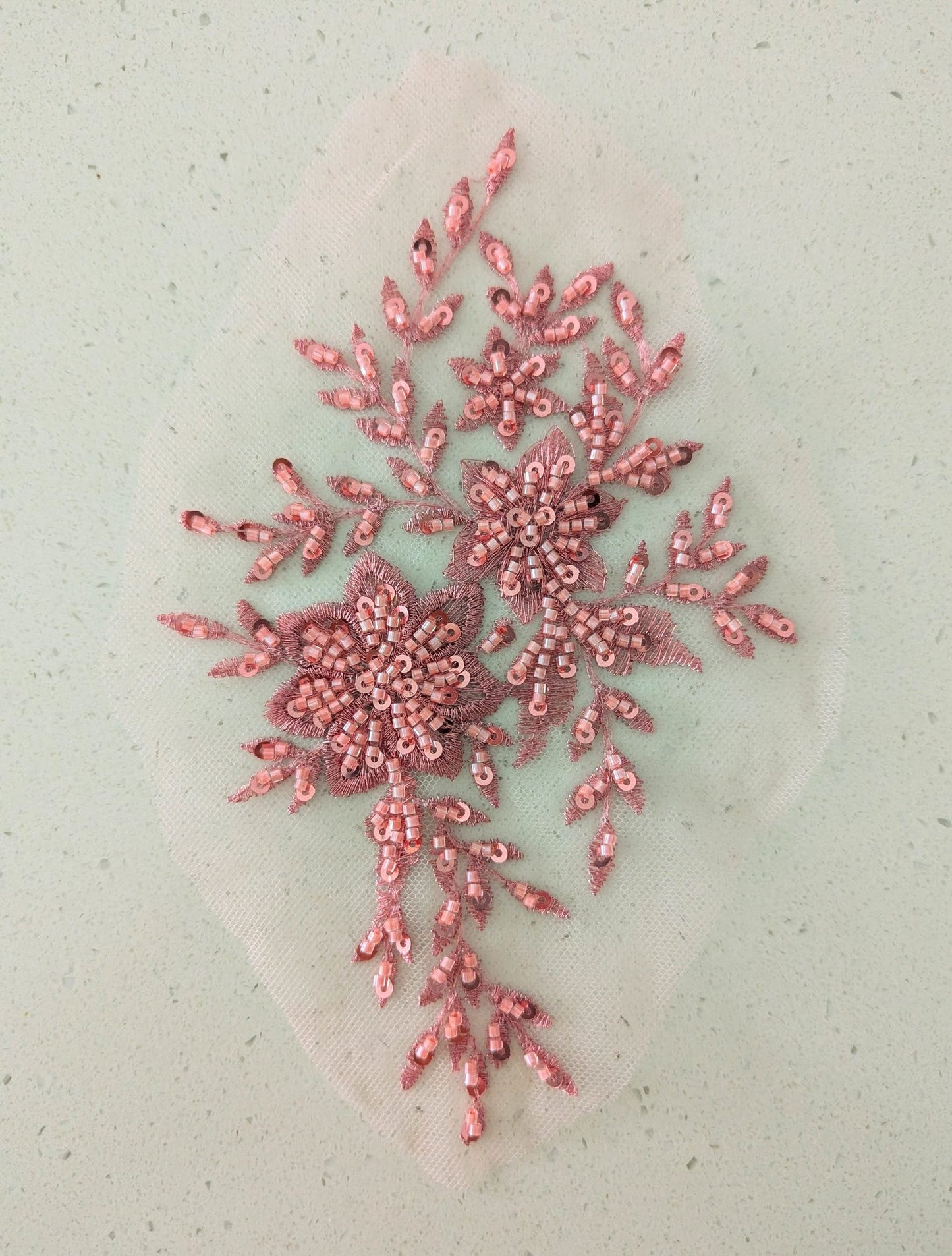 Shimmer Beaded Lace Appliqué 5 Colours