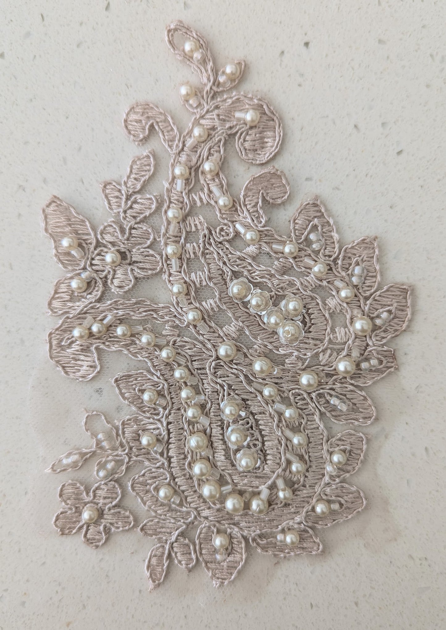 Brooklyn Beaded Lace Appliqué (3 Colours)