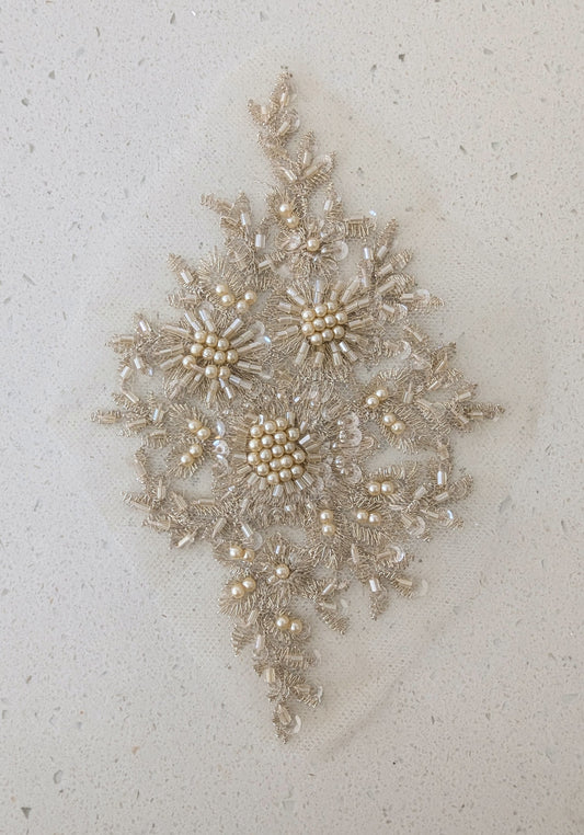 Charlotte Beaded Lace Appliqué 3 Colours