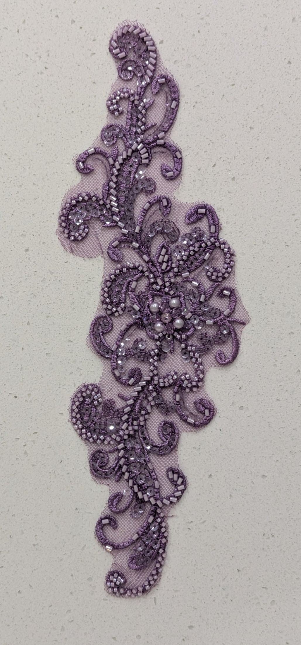 Dahlia Beaded Lace Appliqué 15 Colours