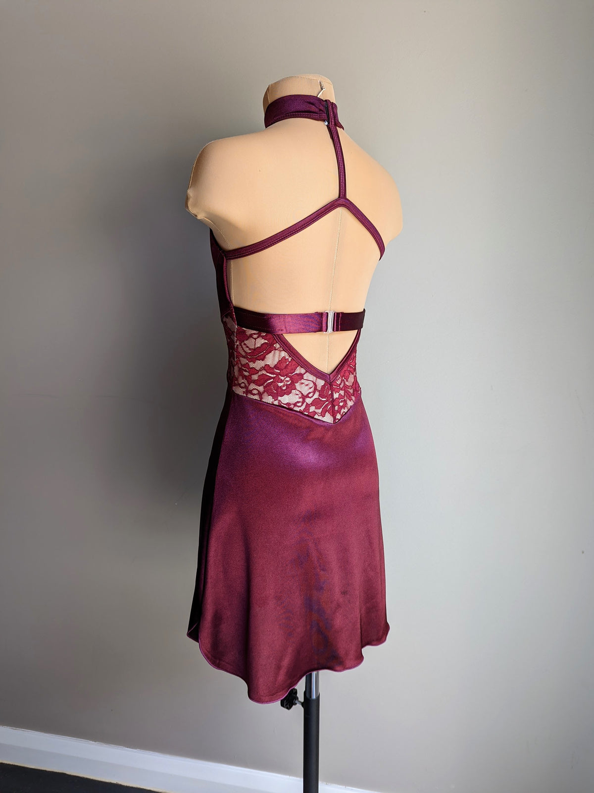 Mystique Slip Dress - Maroon Satin