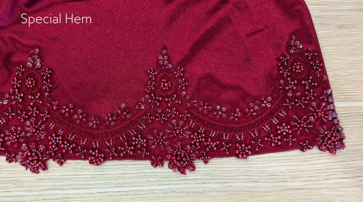 Promise Leo - Burgundy Satin
