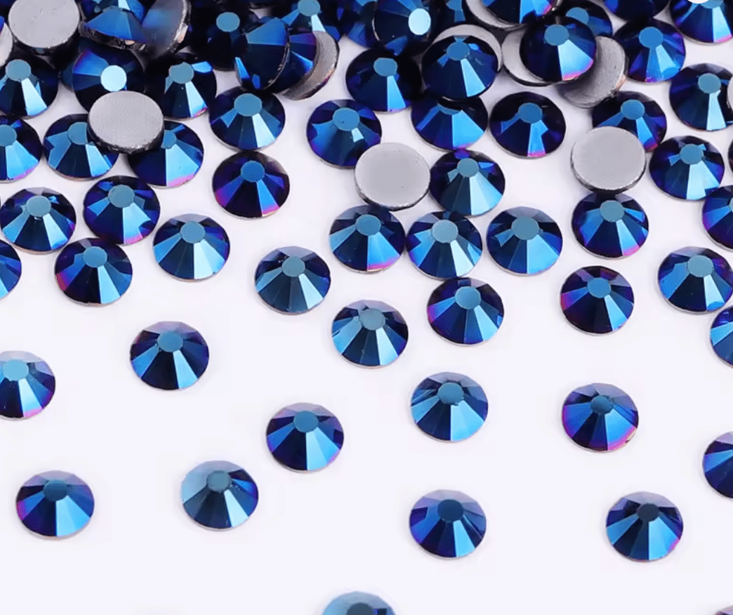 Mineral Blue Velvet Rhinestones & Flatbacks