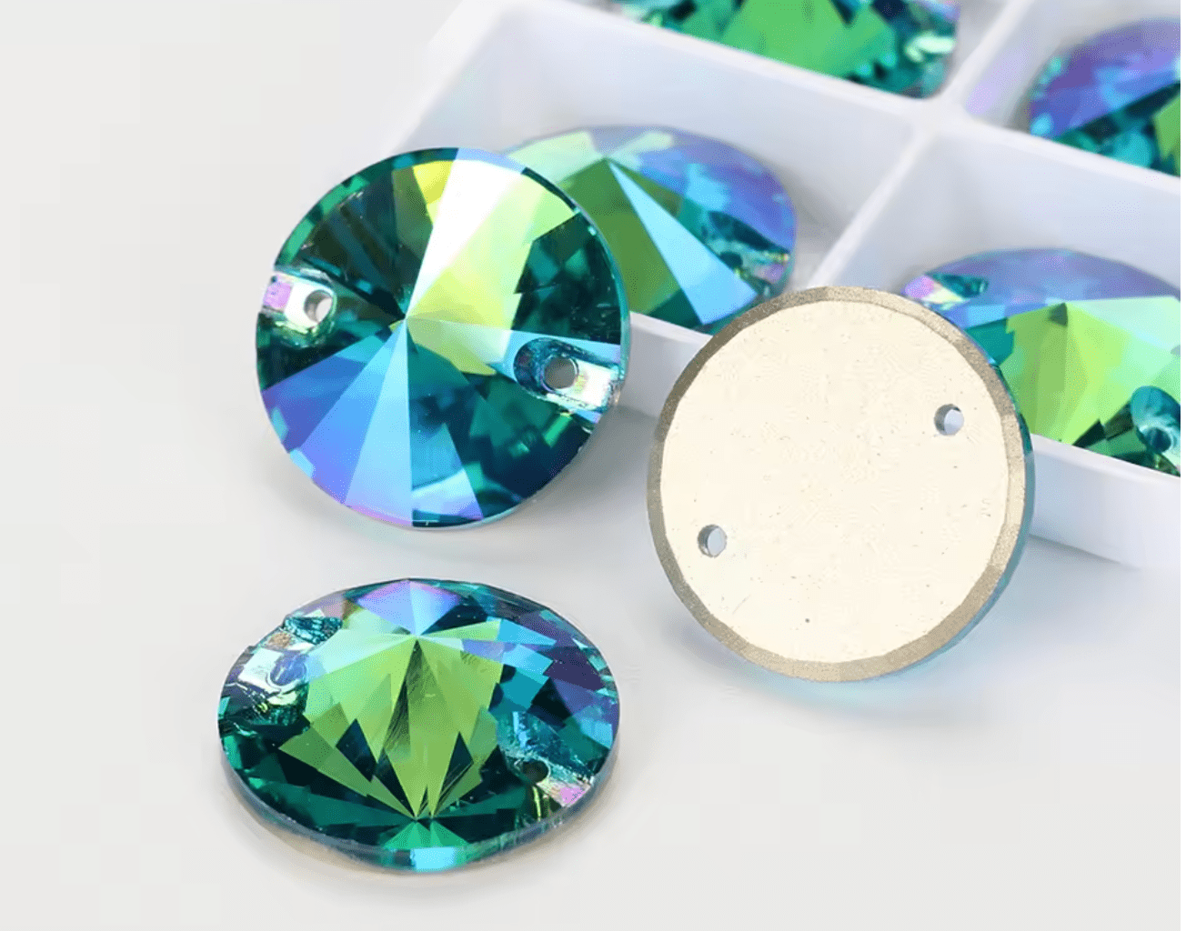 Premium Ultra Glass Aquamarine AB Rivoli Rhinestones & Flatbacks