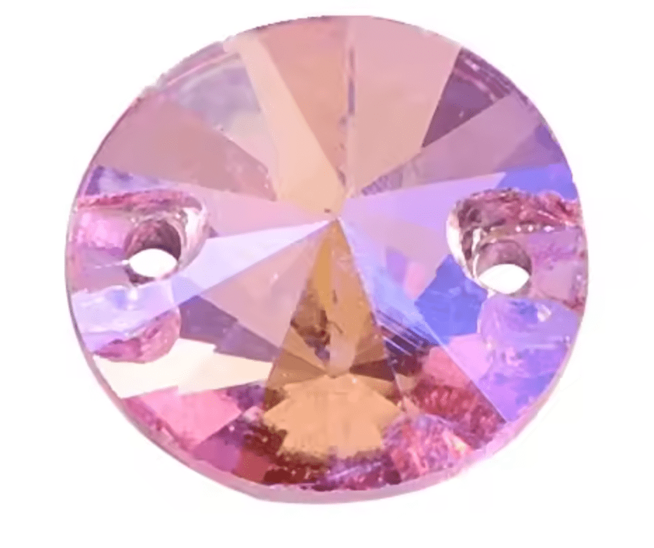 Standard Light Pink AB Glass Rivoli Rhinestones & Flatbacks