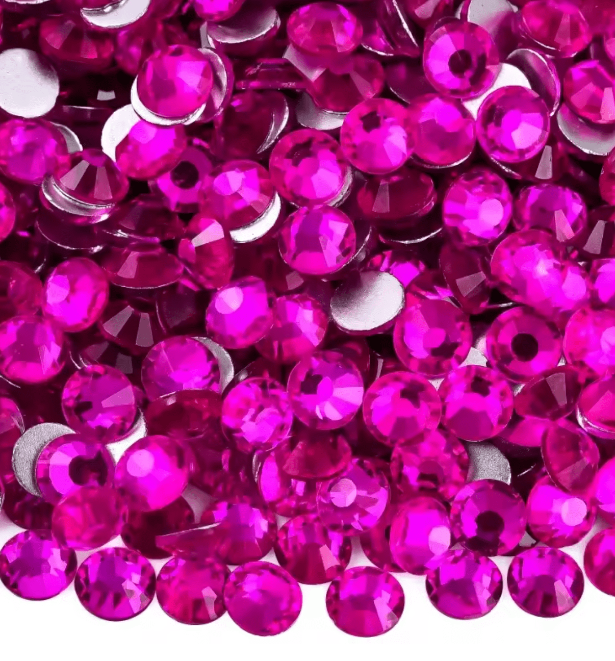 Standard Hot Pink Glass Rhinestones Rhinestones & Flatbacks