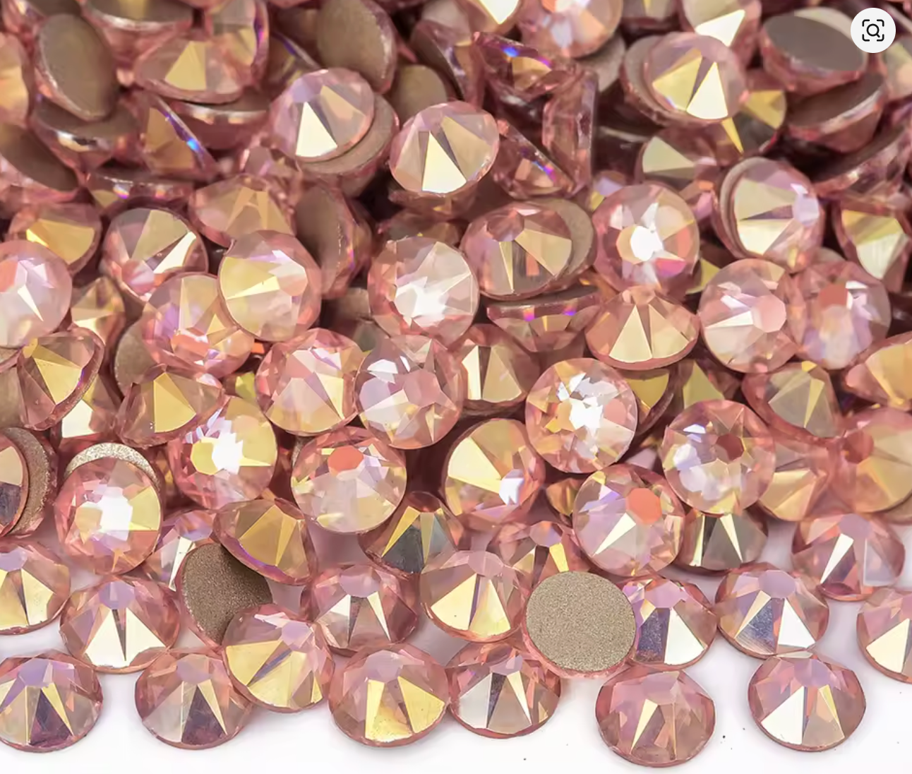 Lt Pink AB - Deluxe Rhinestones & Flatbacks