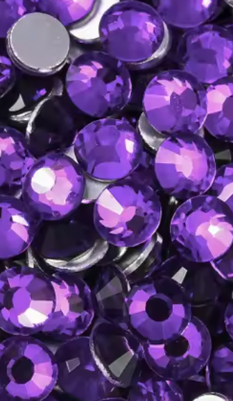 Heliotrope Glass Rhinestones