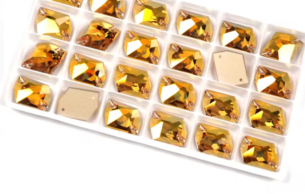 Premium Sunshine Glass Squashed Square