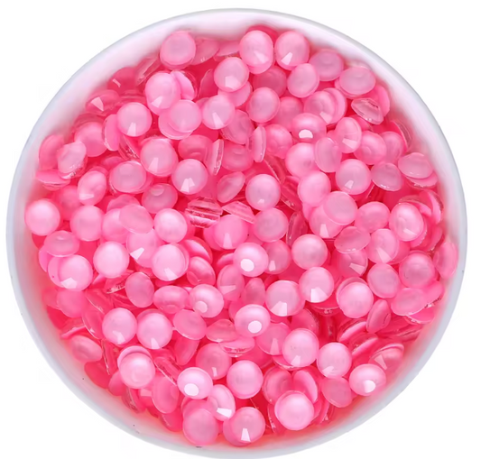 Snowy Light Pink Neon Glass Rhinestones Rhinestones & Flatbacks
