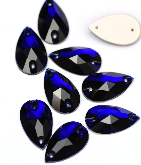 Cobalt Glass Teardrops