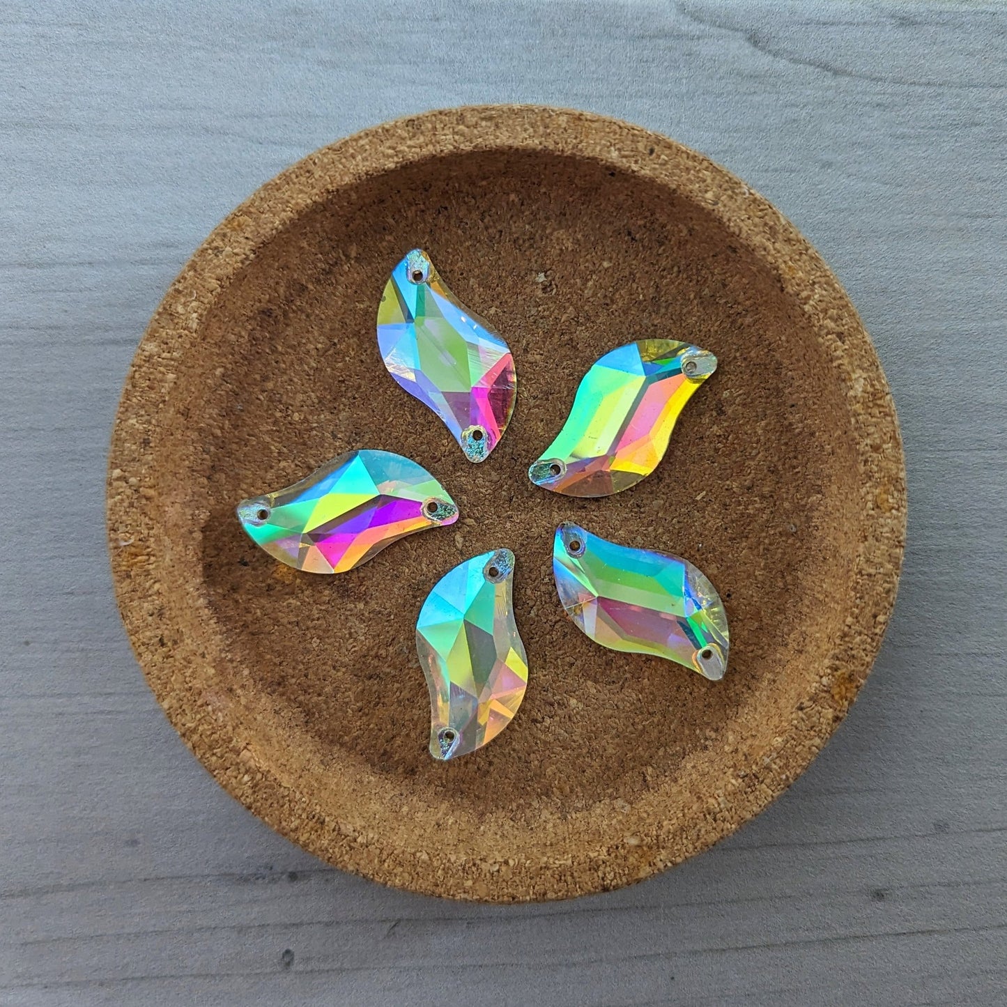 Glass AB S Shape Rhinestones & Flatbacks