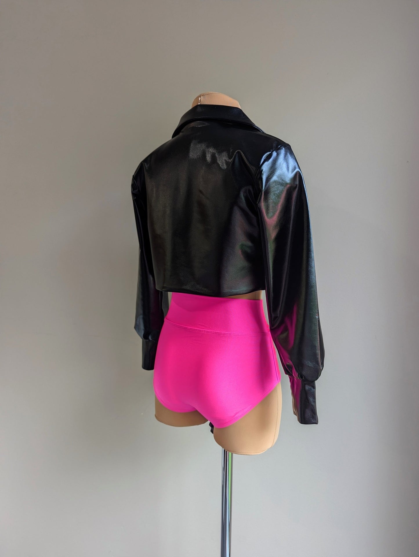 Asha Cropped Vinyl Jacket