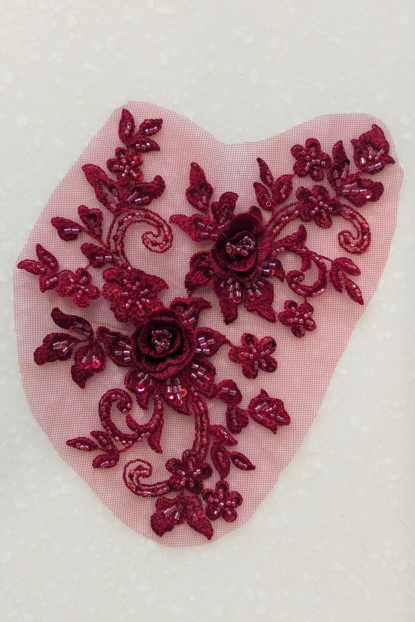 Blossom Beaded Lace Appliqué