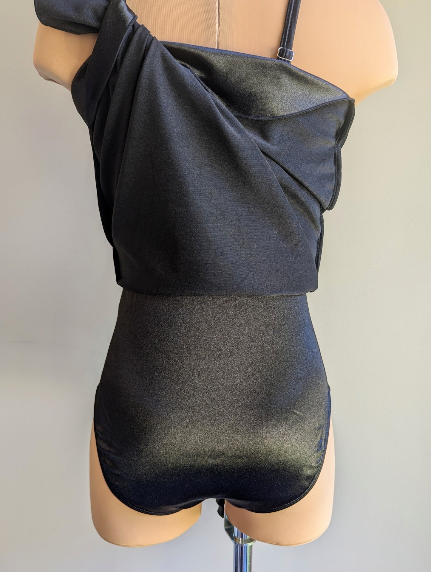 Cailin Slip Dress - Black Satin