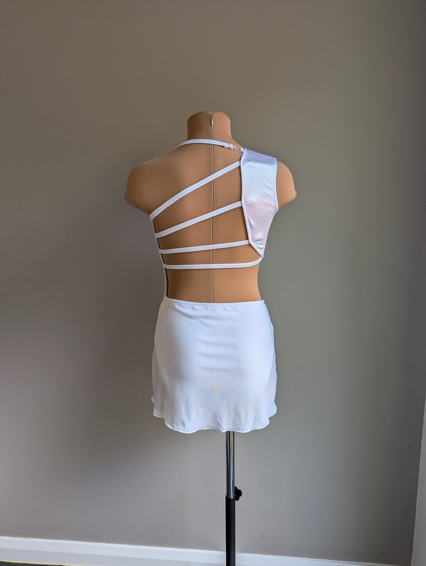 Chloe Slip Dress - White Mesh