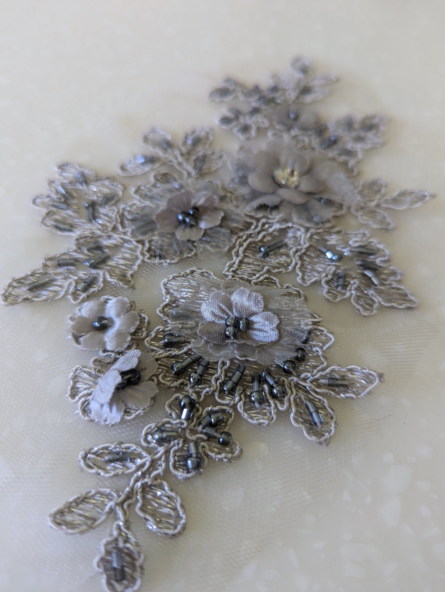 Claire Beaded Lace Appliqué