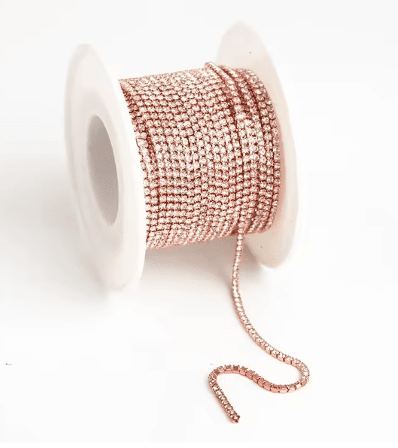 Crystal Rhinestone Non-Stretch Fringe