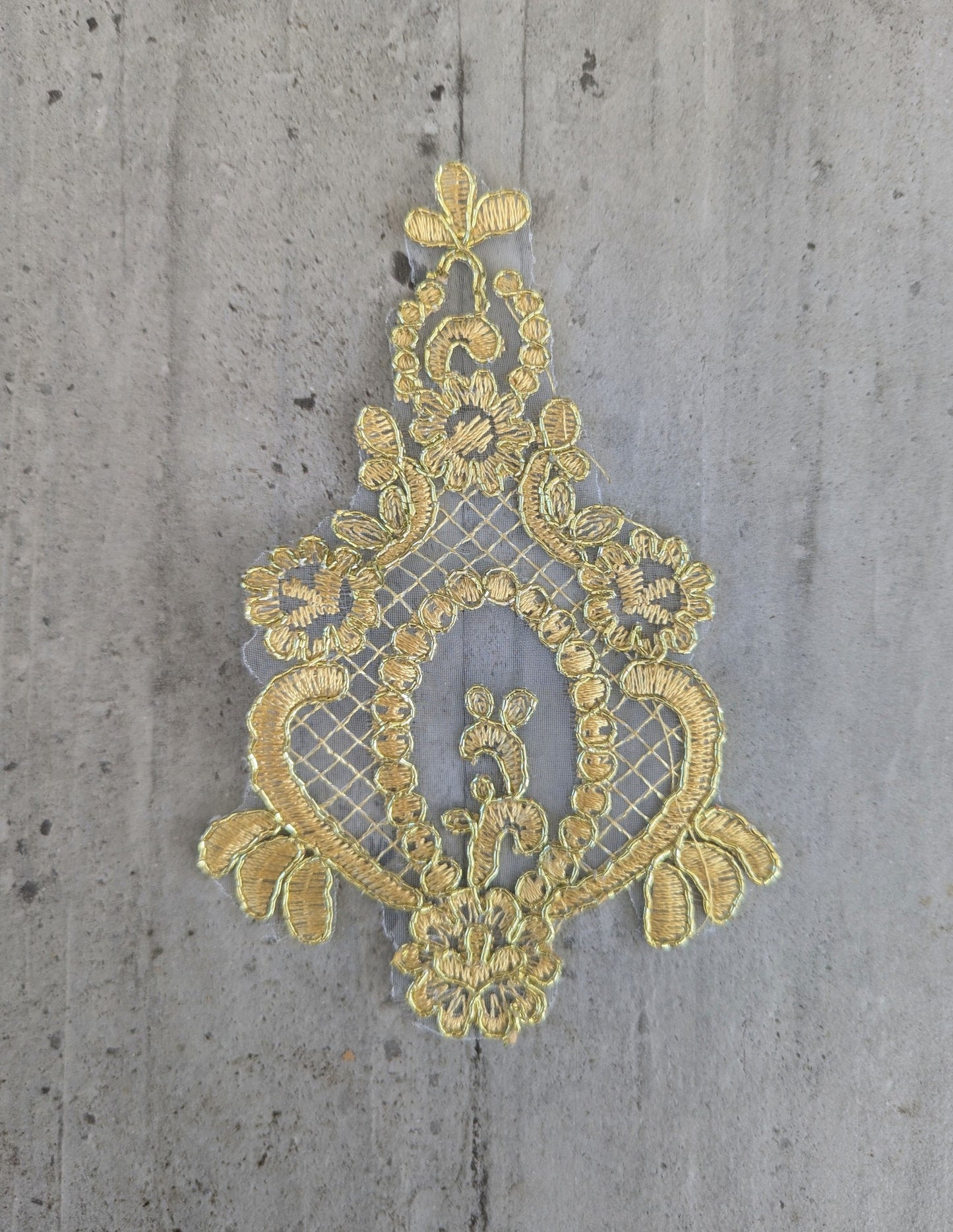 Eliza Gold Lace Appliqué