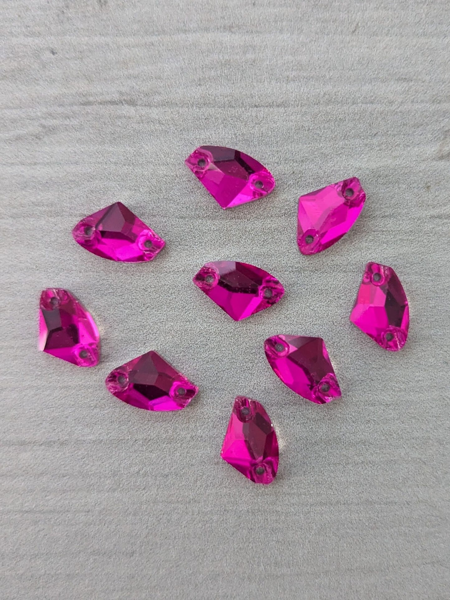 Glass Hot Pink Galactic Rhinestones & Flatbacks