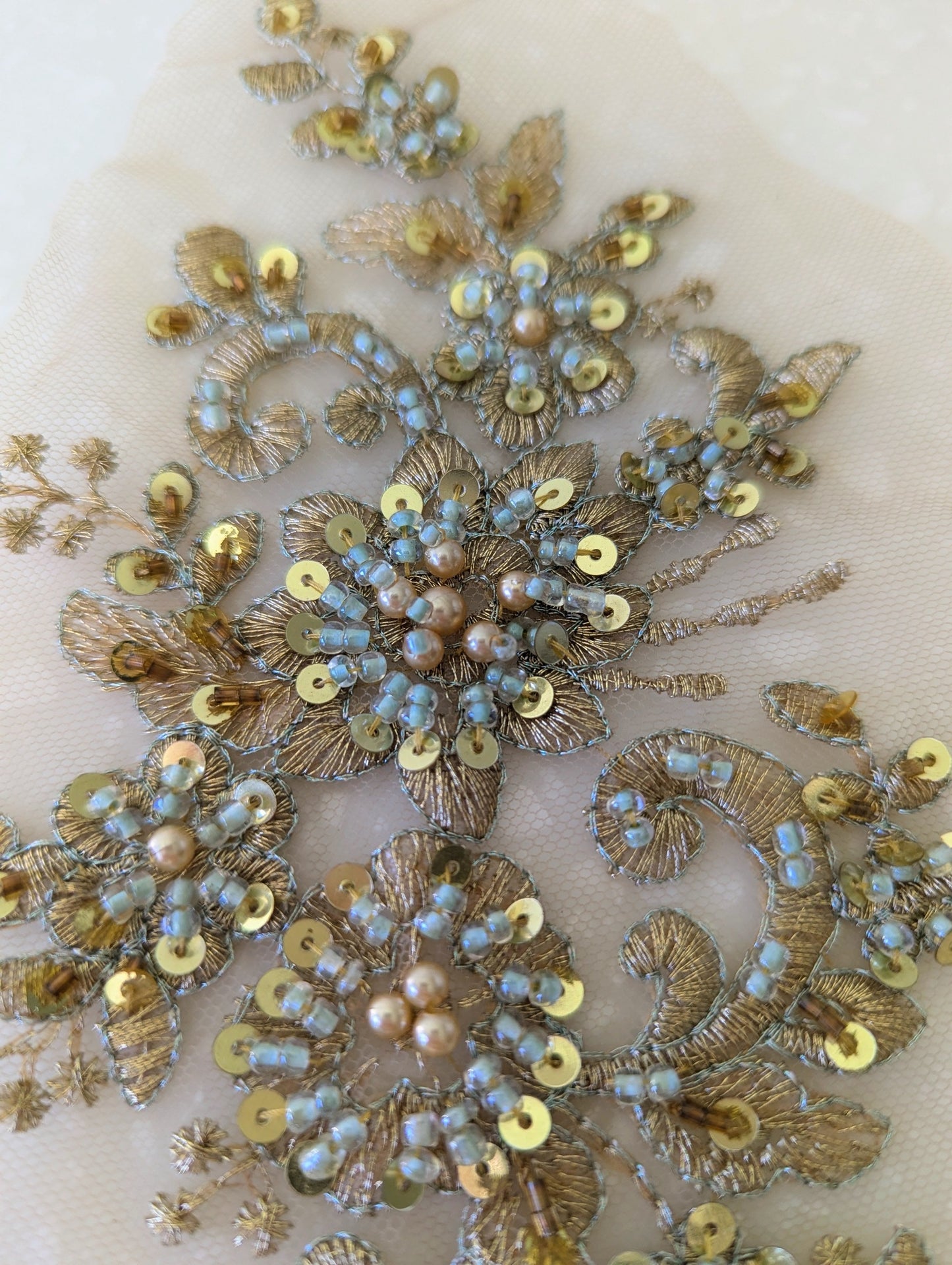 Kate Beaded Lace Appliqué