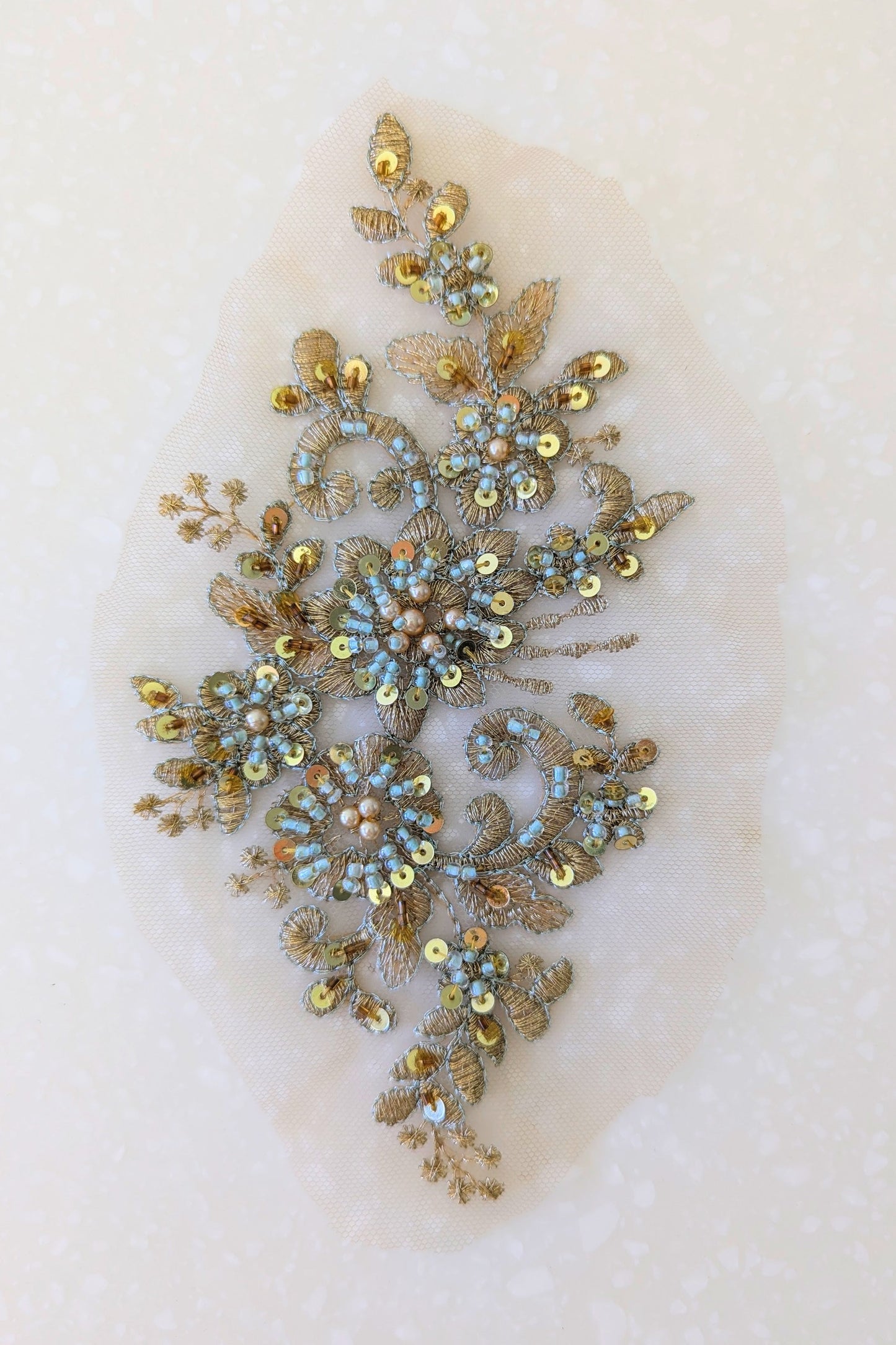 Kate Beaded Lace Appliqué