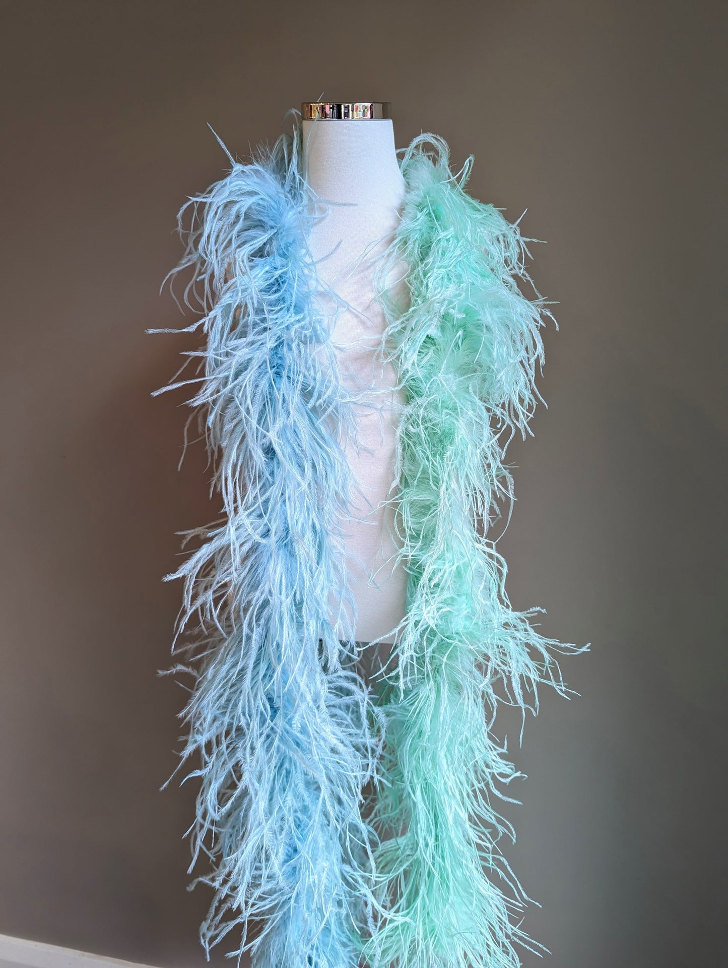Ostrich Feather Boa 6ply - Seafoam Feathers