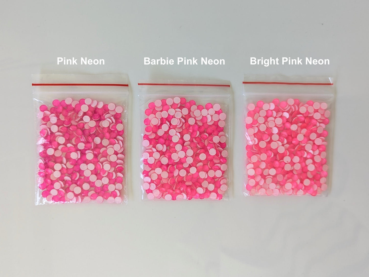 Pink Neon Rhinestones & Flatbacks