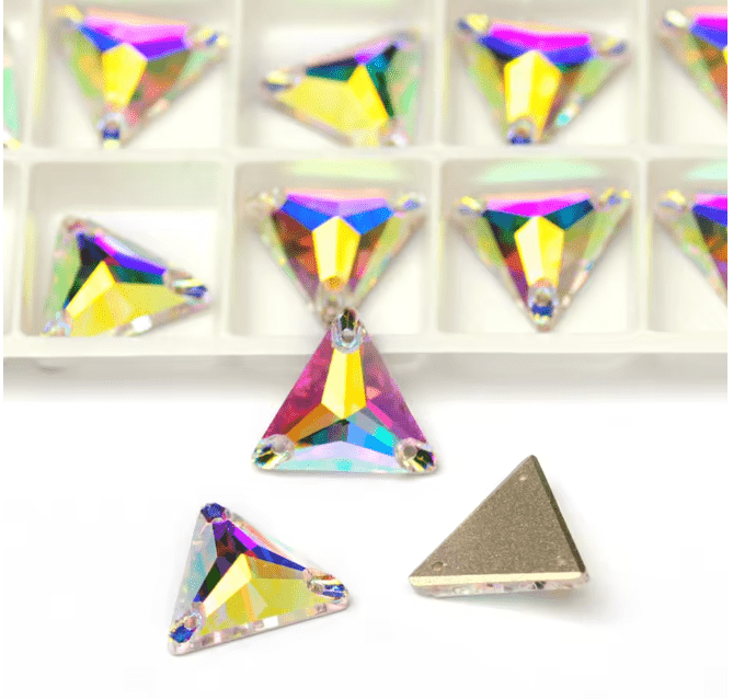 Premium Ultra Glass AB Triangles Rhinestones & Flatbacks
