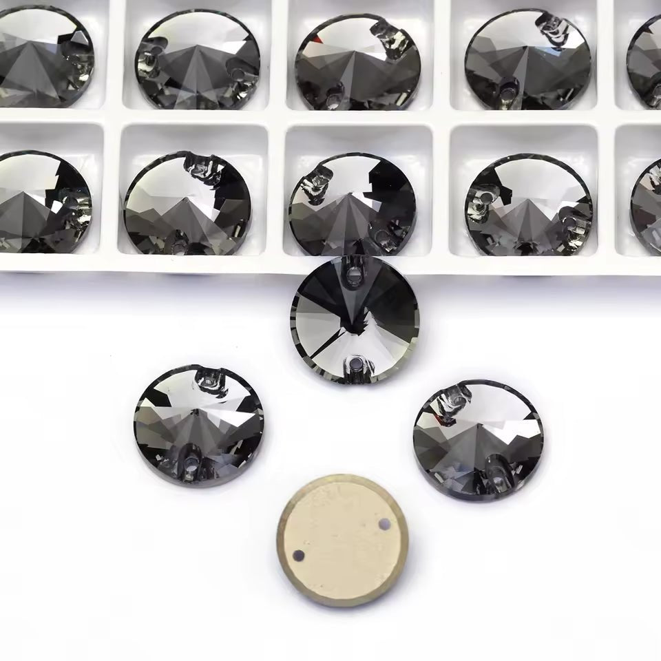 Premium Ultra Glass Black Diamond Rivoli Rhinestones & Flatbacks