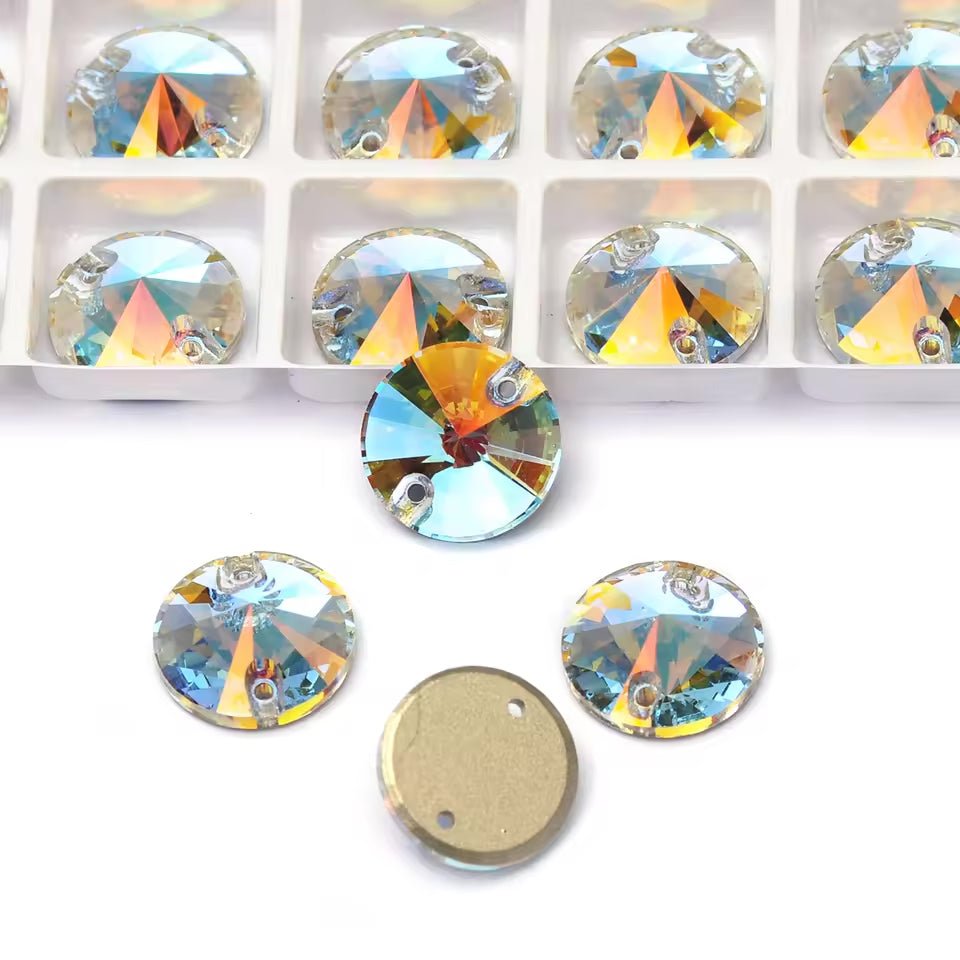 Premium Ultra Glass Cognac Rivoli Rhinestones & Flatbacks