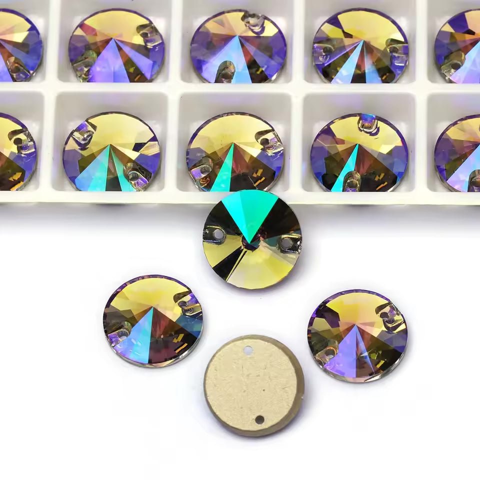 Premium Ultra Glass Ghost Light Rivoli Rhinestones & Flatbacks