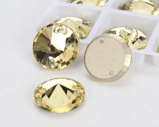 Premium Ultra Glass Jonquil Rivoli Rhinestones & Flatbacks