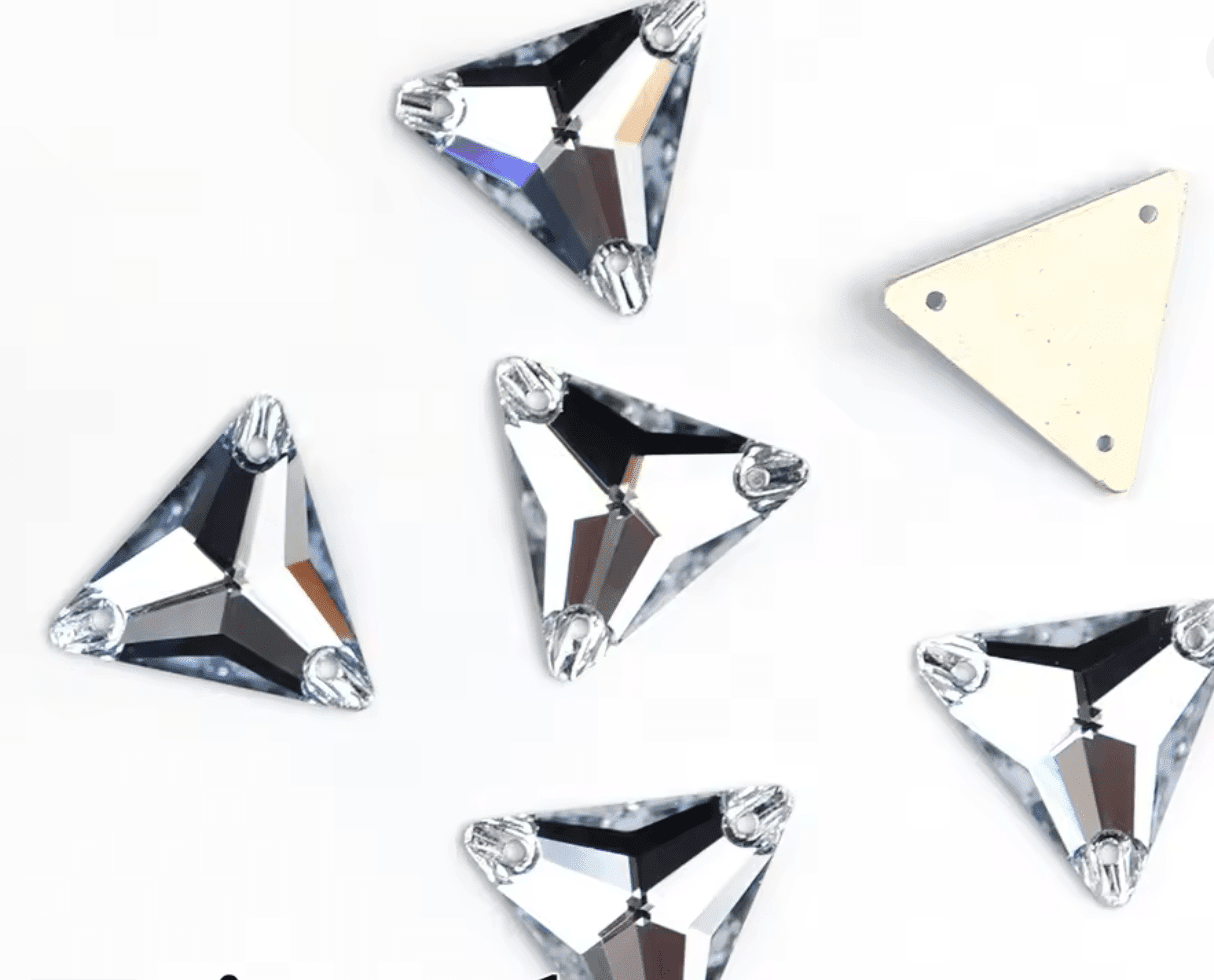 Premium Ultra Glass Light Sapphire Triangles Rhinestones & Flatbacks