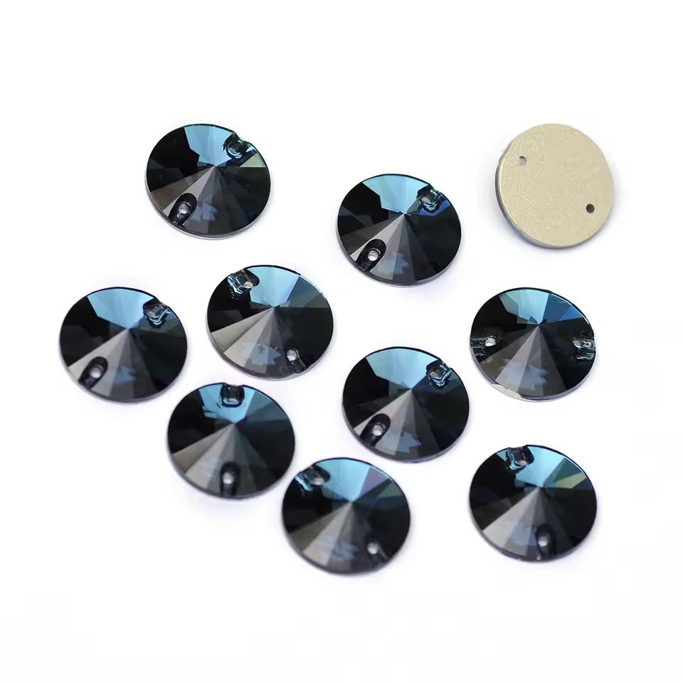 Premium Ultra Glass Montana Rivoli Rhinestones & Flatbacks