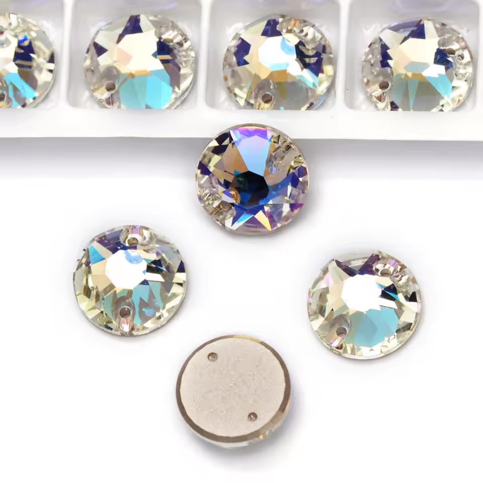 Premium Ultra Glass Moonlight Rivoli Rhinestones & Flatbacks