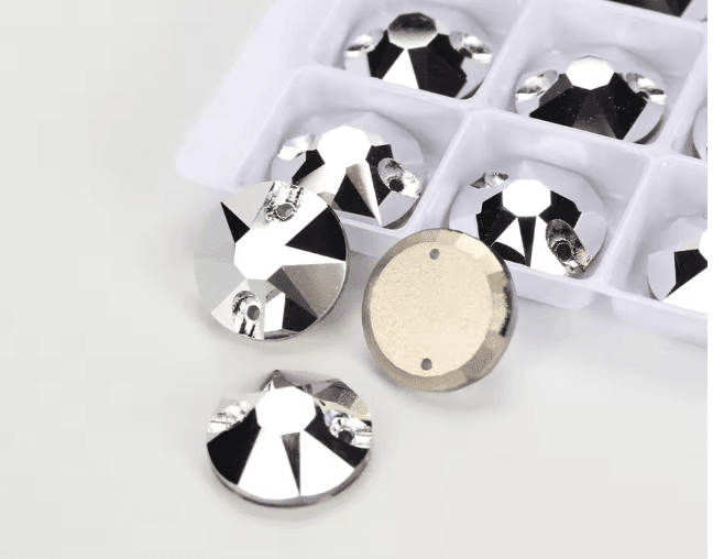 Premium Ultra Glass Silver Space Ship Rivoli Rhinestones & Flatbacks