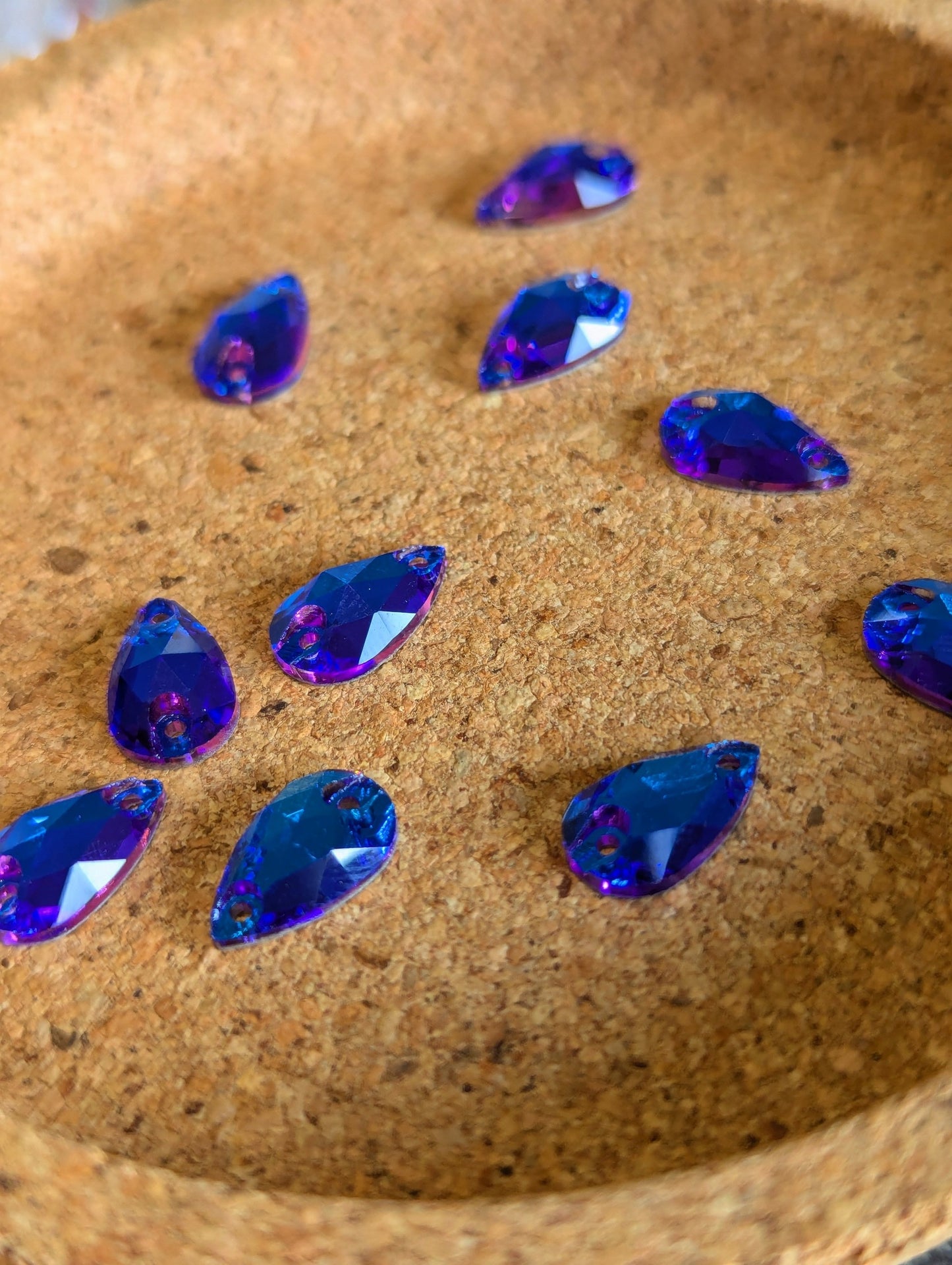 Premium Ultra Glass Tanzanite Tear Drops Rhinestones & Flatbacks