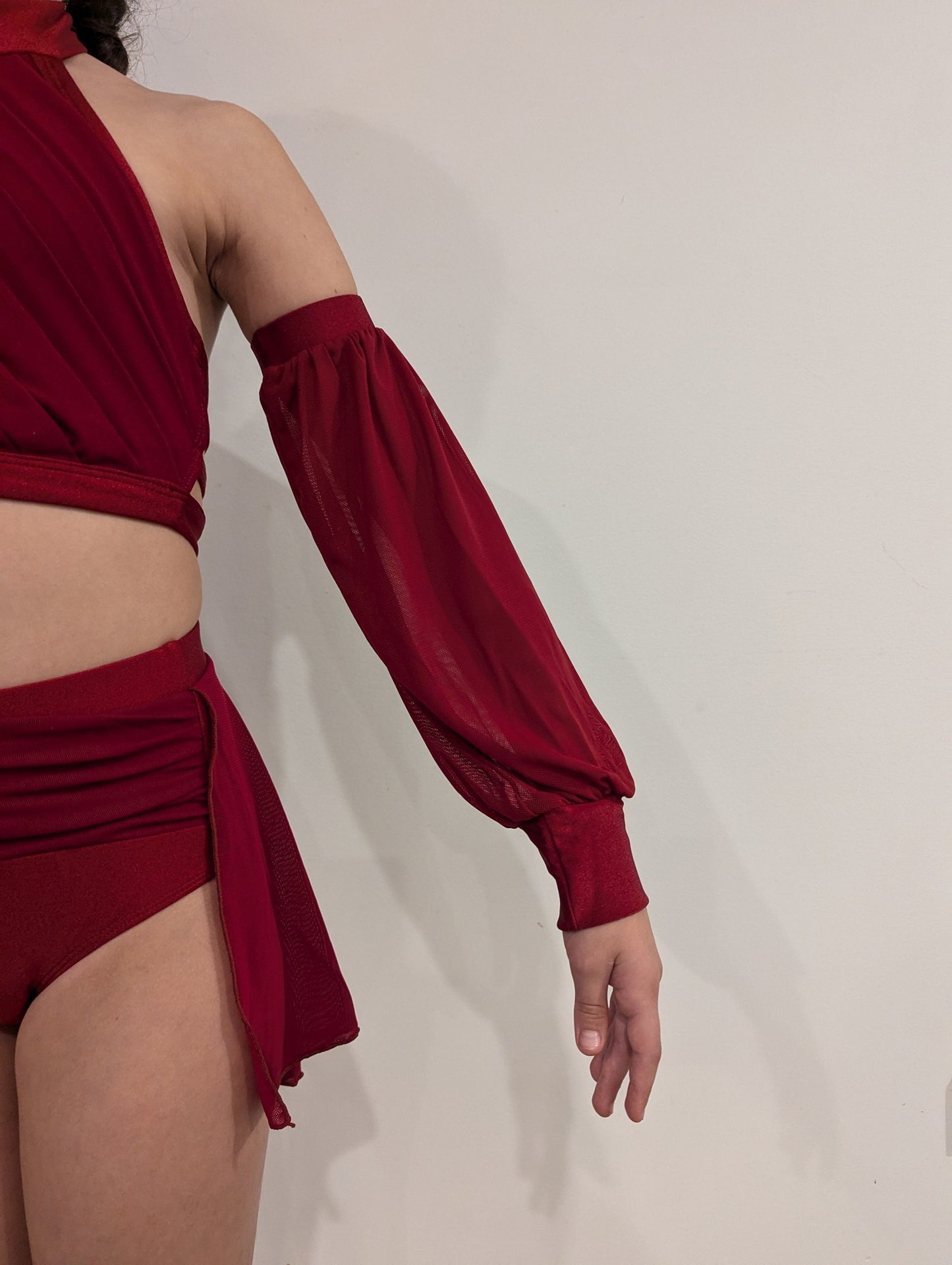 Puff Arm Sleeves - Burgundy