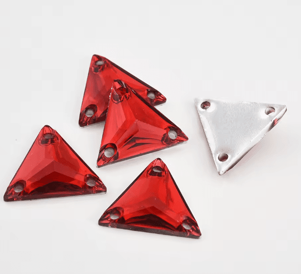 Siam Resin Triangles Rhinestones & Flatbacks